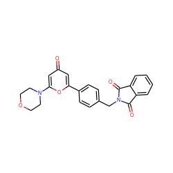 O=C1c2ccccc2C(=O)N1Cc1ccc(-c2cc(=O)cc(N3CCOCC3)o2)cc1 ZINC000101122125