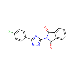 O=C1c2ccccc2C(=O)N1c1n[nH]c(-c2ccc(Cl)cc2)n1 ZINC000005999887