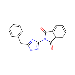 O=C1c2ccccc2C(=O)N1c1n[nH]c(Cc2ccccc2)n1 ZINC000005647284