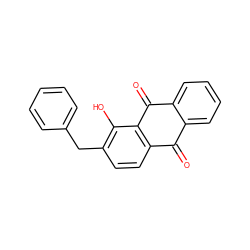 O=C1c2ccccc2C(=O)c2c1ccc(Cc1ccccc1)c2O ZINC000013454763