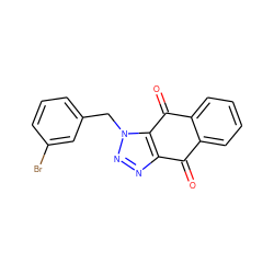 O=C1c2ccccc2C(=O)c2c1nnn2Cc1cccc(Br)c1 ZINC000473149191