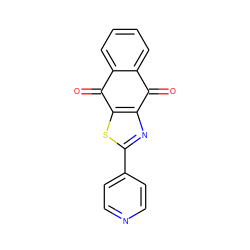 O=C1c2ccccc2C(=O)c2sc(-c3ccncc3)nc21 ZINC000034240097