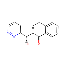 O=C1c2ccccc2CC[C@H]1[C@H](O)c1cccnn1 ZINC000013746684