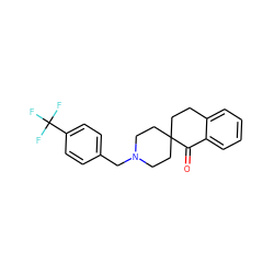 O=C1c2ccccc2CCC12CCN(Cc1ccc(C(F)(F)F)cc1)CC2 ZINC000013734356