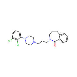 O=C1c2ccccc2CCCN1CCCN1CCN(c2cccc(Cl)c2Cl)CC1 ZINC000040916694