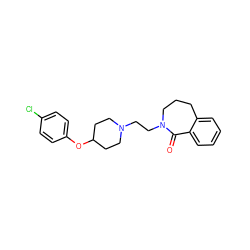 O=C1c2ccccc2CCCN1CCN1CCC(Oc2ccc(Cl)cc2)CC1 ZINC000013488306