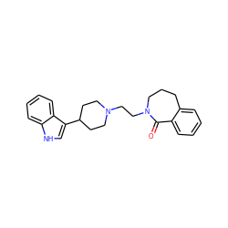 O=C1c2ccccc2CCCN1CCN1CCC(c2c[nH]c3ccccc23)CC1 ZINC000013488310