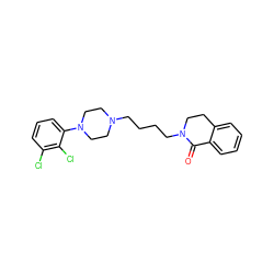 O=C1c2ccccc2CCN1CCCCN1CCN(c2cccc(Cl)c2Cl)CC1 ZINC000040918799