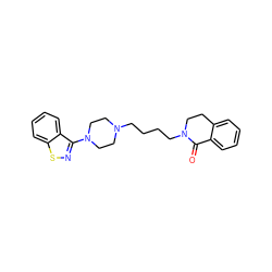 O=C1c2ccccc2CCN1CCCCN1CCN(c2nsc3ccccc23)CC1 ZINC000001537576