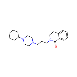 O=C1c2ccccc2CCN1CCCN1CCN(C2CCCCC2)CC1 ZINC000072105200