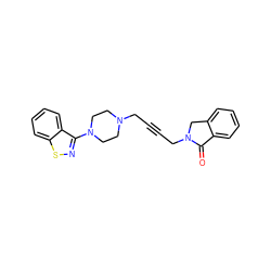 O=C1c2ccccc2CN1CC#CCN1CCN(c2nsc3ccccc23)CC1 ZINC000012356291