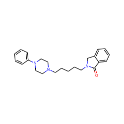 O=C1c2ccccc2CN1CCCCCN1CCN(c2ccccc2)CC1 ZINC000040949677