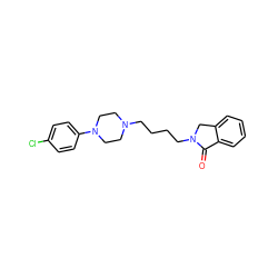 O=C1c2ccccc2CN1CCCCN1CCN(c2ccc(Cl)cc2)CC1 ZINC000028866175