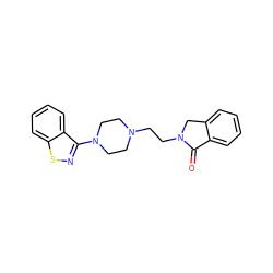 O=C1c2ccccc2CN1CCN1CCN(c2nsc3ccccc23)CC1 ZINC000012356213