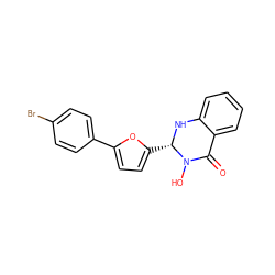 O=C1c2ccccc2N[C@@H](c2ccc(-c3ccc(Br)cc3)o2)N1O ZINC000000655438