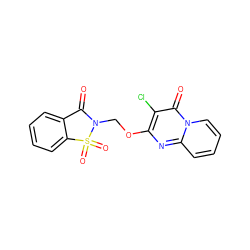 O=C1c2ccccc2S(=O)(=O)N1COc1nc2ccccn2c(=O)c1Cl ZINC000013744363