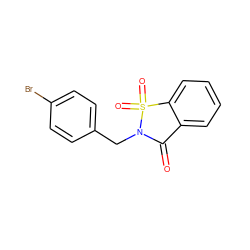 O=C1c2ccccc2S(=O)(=O)N1Cc1ccc(Br)cc1 ZINC000000640990