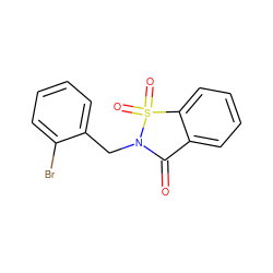 O=C1c2ccccc2S(=O)(=O)N1Cc1ccccc1Br ZINC000004846627