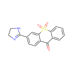 O=C1c2ccccc2S(=O)(=O)c2cc(C3=NCCN3)ccc21 ZINC000013755801