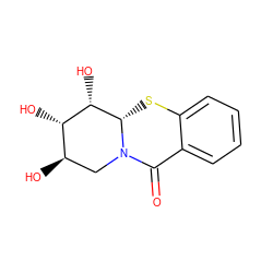 O=C1c2ccccc2S[C@H]2[C@@H](O)[C@@H](O)[C@H](O)CN12 ZINC000084596273