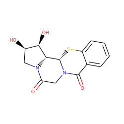 O=C1c2ccccc2S[C@H]2[C@H]3[C@H](O)[C@H](O)CN3C(=O)CN12 ZINC000653729592