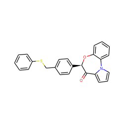 O=C1c2cccn2-c2ccccc2O[C@@H]1c1ccc(CSc2ccccc2)cc1 ZINC000066113842