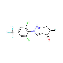 O=C1c2cn(-c3c(Cl)cc(C(F)(F)F)cc3Cl)nc2C[C@H]1F ZINC000028572428