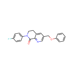 O=C1c2ncc(COc3ccccc3)cc2CCN1c1ccc(F)cc1 ZINC000165987906