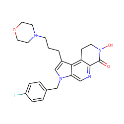 O=C1c2ncc3c(c(CCCN4CCOCC4)cn3Cc3ccc(F)cc3)c2CCN1O ZINC000071317465