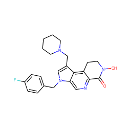 O=C1c2ncc3c(c(CN4CCCCC4)cn3Cc3ccc(F)cc3)c2CCN1O ZINC000035309409