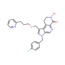 O=C1c2ncc3c(c(COCCCc4ccccn4)cn3Cc3ccc(F)cc3)c2CCN1O ZINC000071318712