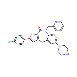 O=C1c2oc(-c3ccc(Cl)cc3)cc2Cc2cc(N3CCNCC3)ccc2N1Cc1ccccn1 ZINC000096270555