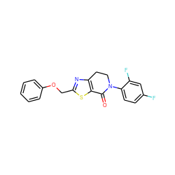 O=C1c2sc(COc3ccccc3)nc2CCN1c1ccc(F)cc1F ZINC000096283919