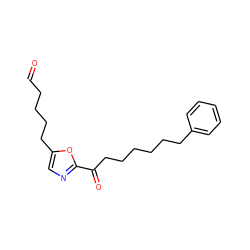 O=CCCCCc1cnc(C(=O)CCCCCCc2ccccc2)o1 ZINC000103239567