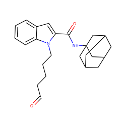 O=CCCCCn1c(C(=O)NC23CC4CC(CC(C4)C2)C3)cc2ccccc21 ZINC001772623764