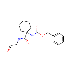 O=CCNC(=O)C1(NC(=O)OCc2ccccc2)CCCCC1 ZINC000169329191