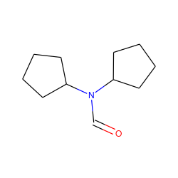 O=CN(C1CCCC1)C1CCCC1 ZINC000013779483