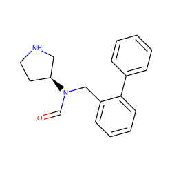 O=CN(Cc1ccccc1-c1ccccc1)[C@H]1CCNC1 ZINC000040980677