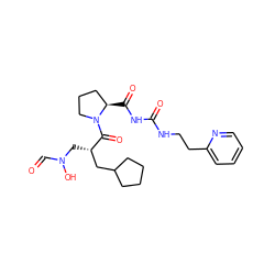 O=CN(O)C[C@@H](CC1CCCC1)C(=O)N1CCC[C@H]1C(=O)NC(=O)NCCc1ccccn1 ZINC000084669898