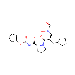 O=CN(O)C[C@@H](CC1CCCC1)C(=O)N1CCC[C@H]1C(=O)NC(=O)OC1CCCC1 ZINC000034874147