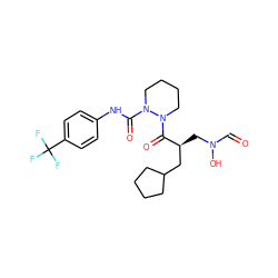 O=CN(O)C[C@@H](CC1CCCC1)C(=O)N1CCCCN1C(=O)Nc1ccc(C(F)(F)F)cc1 ZINC000069058791