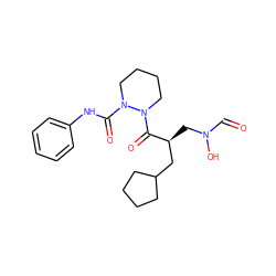 O=CN(O)C[C@@H](CC1CCCC1)C(=O)N1CCCCN1C(=O)Nc1ccccc1 ZINC000069058760