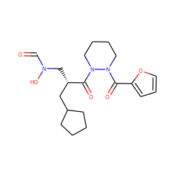 O=CN(O)C[C@@H](CC1CCCC1)C(=O)N1CCCCN1C(=O)c1ccco1 ZINC000033983944