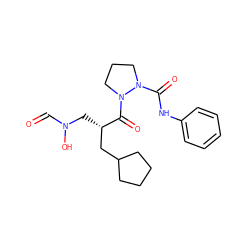 O=CN(O)C[C@@H](CC1CCCC1)C(=O)N1CCCN1C(=O)Nc1ccccc1 ZINC000069058755