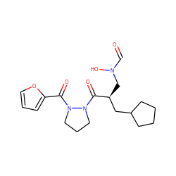 O=CN(O)C[C@@H](CC1CCCC1)C(=O)N1CCCN1C(=O)c1ccco1 ZINC000072174925