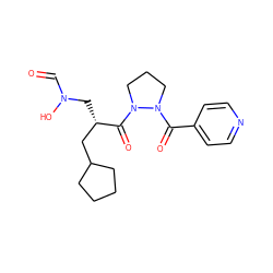 O=CN(O)C[C@@H](CC1CCCC1)C(=O)N1CCCN1C(=O)c1ccncc1 ZINC000072175167