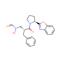 O=CN(O)C[C@@H](Cc1ccccc1)C(=O)N1CCC[C@H]1c1nc2ccccc2o1 ZINC000040873555