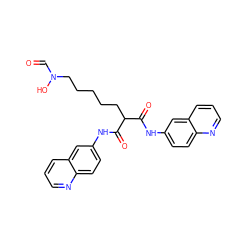 O=CN(O)CCCCCC(C(=O)Nc1ccc2ncccc2c1)C(=O)Nc1ccc2ncccc2c1 ZINC000013588984