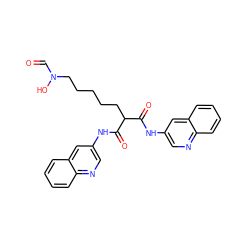 O=CN(O)CCCCCC(C(=O)Nc1cnc2ccccc2c1)C(=O)Nc1cnc2ccccc2c1 ZINC000013588983