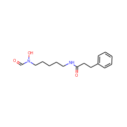 O=CN(O)CCCCCNC(=O)CCc1ccccc1 ZINC000013588981